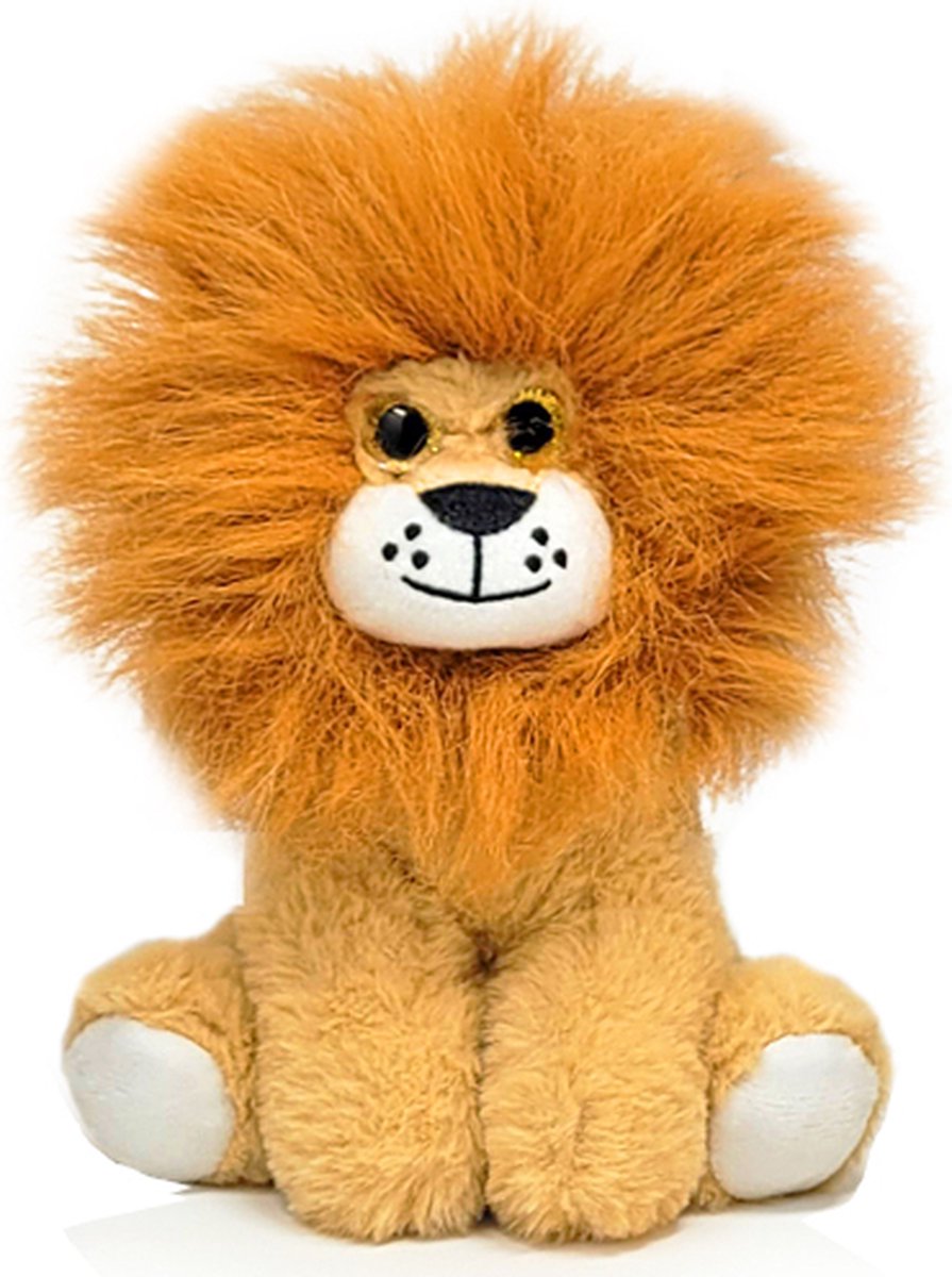 Leeuw – Dierentuin Pluche Knuffel 22 cm [Animal Zoo Plush Toy Africa jungle Wild Life | Speelgoed Knuffeldier Knuffelbeest voor kinderen jongens meisjes | Lion Leeuw , Luipaard Leopard, Tijger Tiger, Aap Monkey]